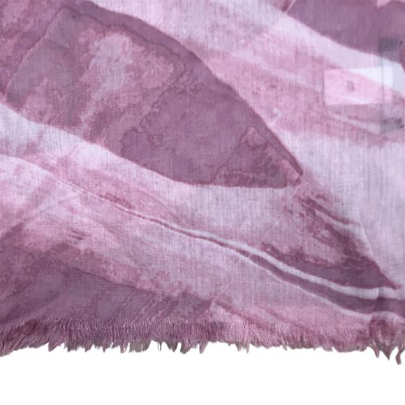 New H by Halston Shades of Pink Fringe Trim Boho Scarf - Picture 3 of 4